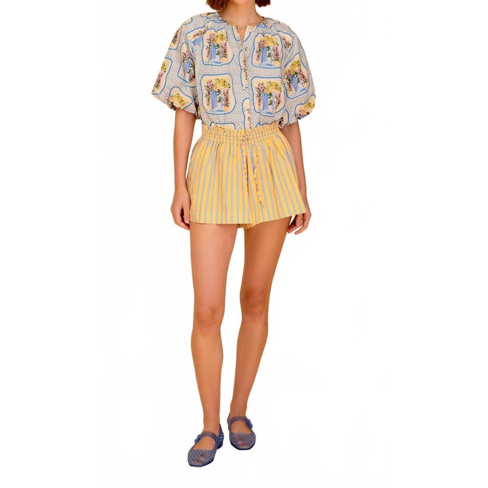 NEW OLIVIA BY LIVRO rowie relaxed fit and striped pattern short in cinta